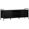 vidaXL Mueble de TV 133 x 33 x 50 cm Roble Negro Madera de ingenier&iacute;a
