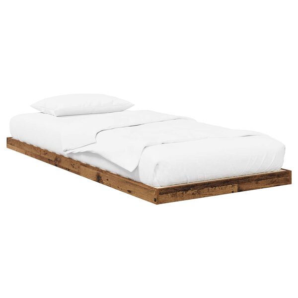 vidaXL Estructura de Cama de Suelo Madera vieja 90 x 190 cm