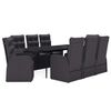 vidaXL Juego de comedor de jard&iacute;n 9 piezas con cojines negro