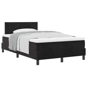 vidaXL Cama tipo Box Spring con colch&oacute;n Negro 120 x 190 cm Terciopelo