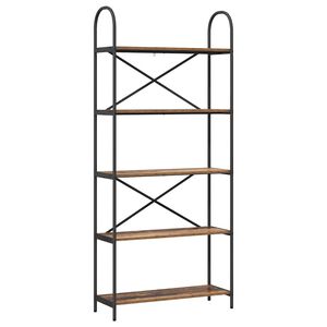 vidaXL Estante de libros 5 niveles 80 x 30 x 183 cm Madera vieja