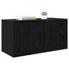 vidaXL Mueble para TV montado en la pared Roble negro