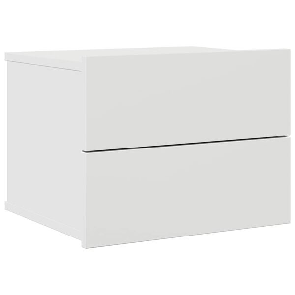 vidaXL Mesita de noche madera contrachapada blanco 40x30x30 cm