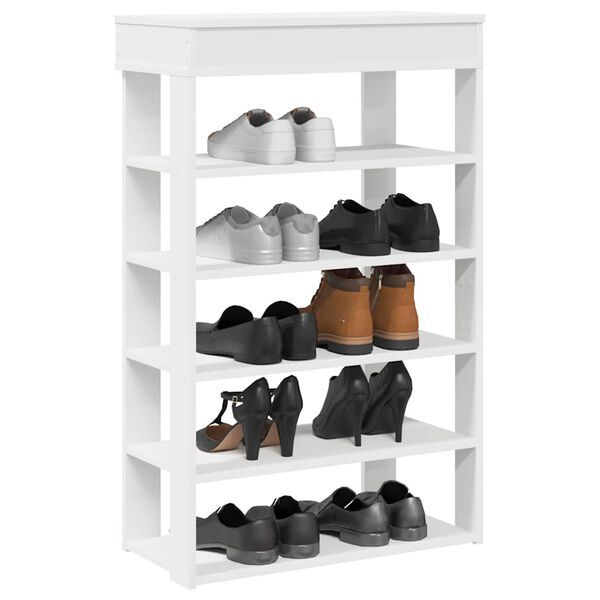 vidaXL Mueble zapatero madera contrachapada blanco 60x30x98 cm