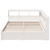 vidaXL Cama con estanter&iacute;a sin colch&oacute;n madera maciza blanca 150x200 cm