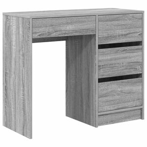 vidaXL Escritorio Gris Sonoma Madera de ingenier&iacute;a 90 x 37.5 x 75 cm