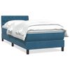 vidaXL Cama box spring con colch&oacute;n terciopelo azul oscuro 90x220 cm