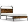 vidaXL Estructura de cama sin colch&oacute;n 100x190 cm madera roble ahumado