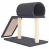 vidaXL Rascador para gatos con túnel y escalera gris oscuro 55,5 cm