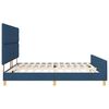 vidaXL Estructura de cama con cabecera Azul 200 x 200 cm tela