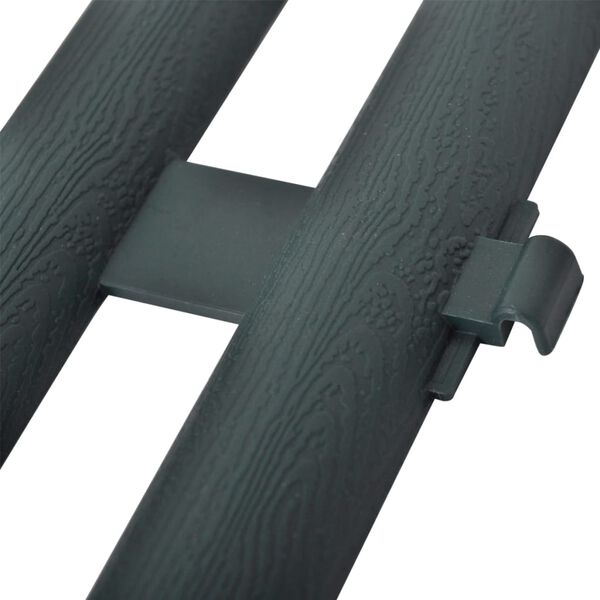 vidaXL Separadores de c&eacute;sped 17 uds 10 m verde