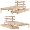 vidaXL Estructura cama con cajones madera maciza pino 100x200 cm