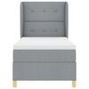 vidaXL Cama con Somier y Colch&oacute;n Gris Oscuro 90x190 cm de Tela tela