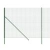 vidaXL Cerca de alambre de acero galvanizado verde 1,6x25 m