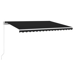 vidaXL Toldo retr&aacute;ctil manual gris antracita 400x350 cm