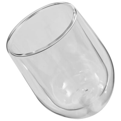 vidaXL Vasos de cristal térmico doble pared para té 6 uds 320 ml