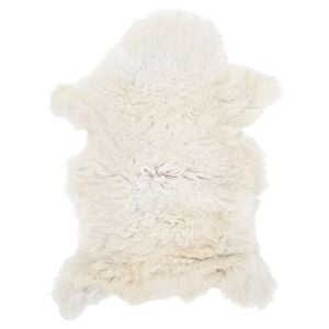 vidaXL Piel de oveja crema (60-70)x(90-100) cm