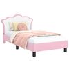 vidaXL Cama para ni&ntilde;os con cabecero Rosa 80 x 160 cm PU