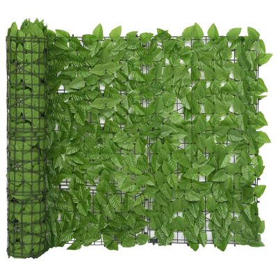 vidaXL Toldo para balcón con hojas verde 400x100 cm
