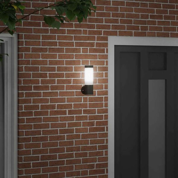 vidaXL Luz de pared exterior Negro 12 x 8,5 x 27 cm