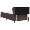 vidaXL Cama box spring con colchón Marrón oscuro 90 x 190 cm tela