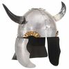 vidaXL Casco vikingo fantas&iacute;a LARP acero plateado