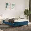 vidaXL Estructura de cama sin colch&oacute;n terciopelo azul oscuro 120x190cm
