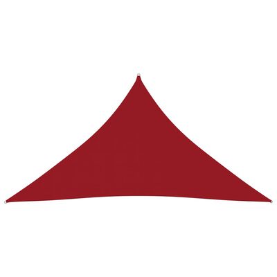 vidaXL Toldo de vela triangular de tela oxford rojo 4x5x5 m