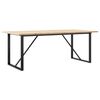 vidaXL Mesa de comedor marco O madera maciza pino acero 200x100x75,5cm