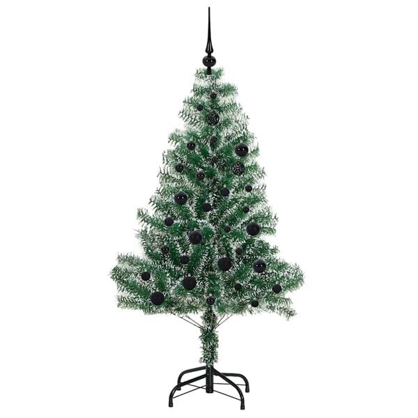 vidaXL &Aacute;rbol de Navidad Artificial Nevado con Luz LED Verde y 150 cm