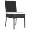 vidaXL Conjunto de Comedor de Jard&iacute;n 7 pcs Negro