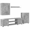 vidaXL Conjunto de mueble de TV 4 pcs Gris Concreto
