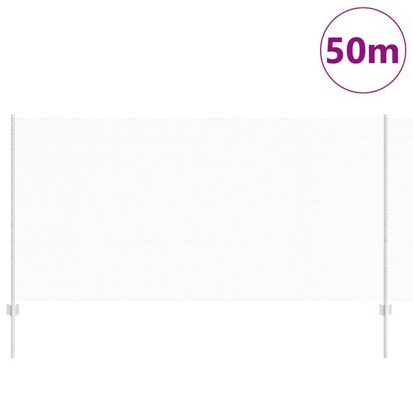 vidaXL Valla con Poste Plateado 1,2 x 50 m Acero