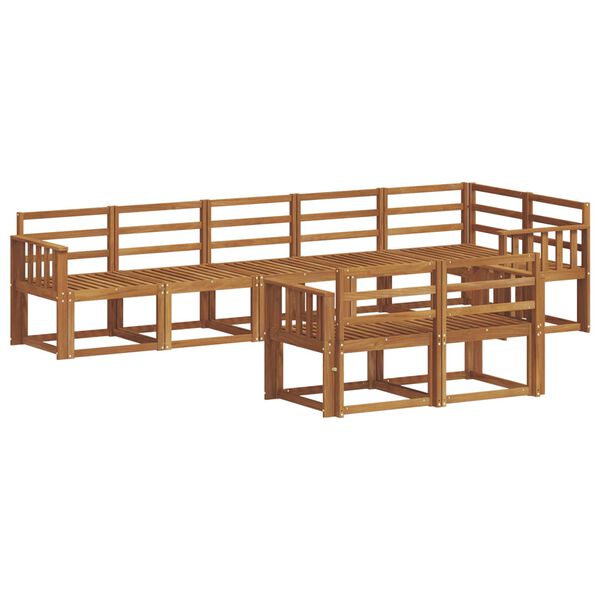 vidaXL Conjunto de sof&aacute;s de exterior 8 pcs Natural