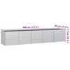 vidaXL Arriate de acero galvanizado plateado 400x80x77 cm