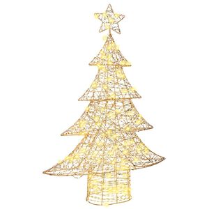 vidaXL &Aacute;rbol de Navidad 120 LED c&aacute;lido 120,5 cm PET