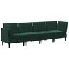 vidaXL Juego de muebles de sal&oacute;n 4 uds. Verde oscuro Terciopelo