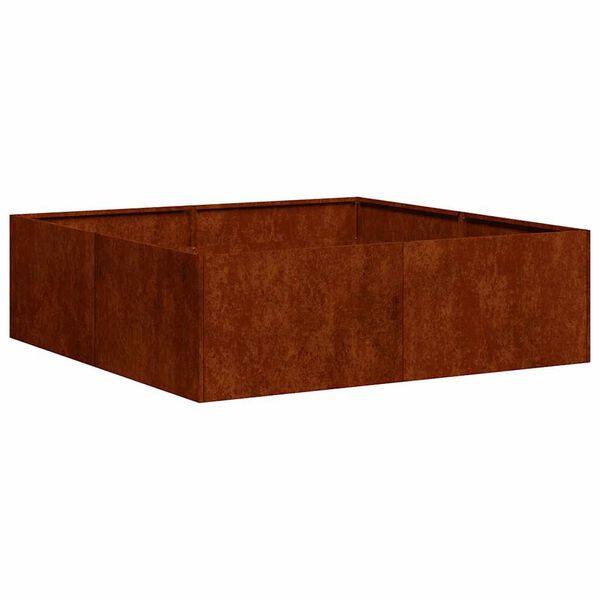 vidaXL Jardinera oxidada acero corten 100x100x30 cm
