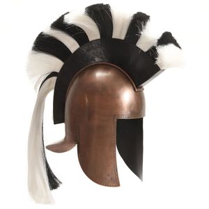 vidaXL R&eacute;plica de casco de guerrero griego rol en vivo acero cobre