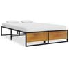 vidaXL Estructura de cama sin colch&oacute;n metal negro 120x200 cm