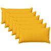 vidaXL Coj&iacute;n con almohada HOUTEN 6 uds. Amarillo Claro Lino Sint&eacute;tico