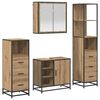 vidaXL Juego de muebles de ba&ntilde;o 4 uds. Roble artisan 65 x 33 x 60 cm