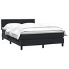 vidaXL Cama box spring con colch&oacute;n terciopelo negro 160x210 cm