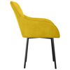 vidaXL Sillas de comedor 2 unidades terciopelo amarillo