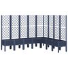 vidaXL Jardinera con enrejado PP azul gris 200x160x142 cm