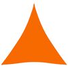 vidaXL Toldo de vela triangular tela Oxford naranja 3x3x3 m