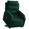 vidaXL Sill&oacute;n reclinable elevable terciopelo verde oscuro