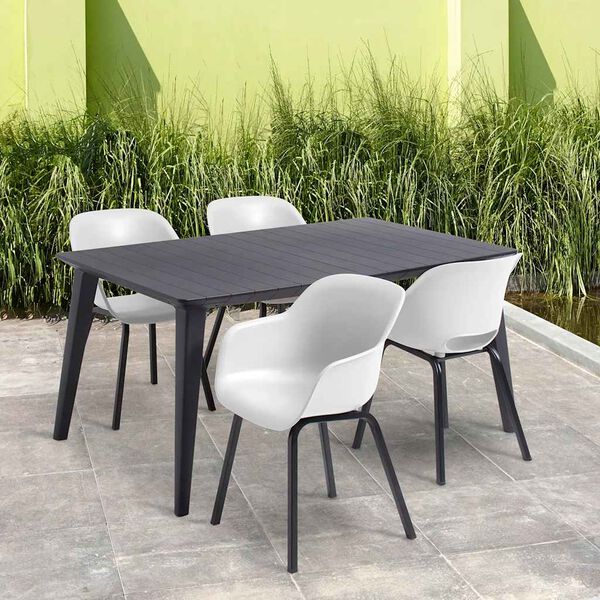 Silla de jard&iacute;n Keter con patas de metal "Noa" 2 uds blanco