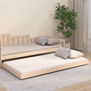 vidaXL Estructura de cama sin colch&oacute;n madera maciza de pino 100x200 cm