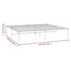 vidaXL Estructura de cama de metal negro 183x213 cm